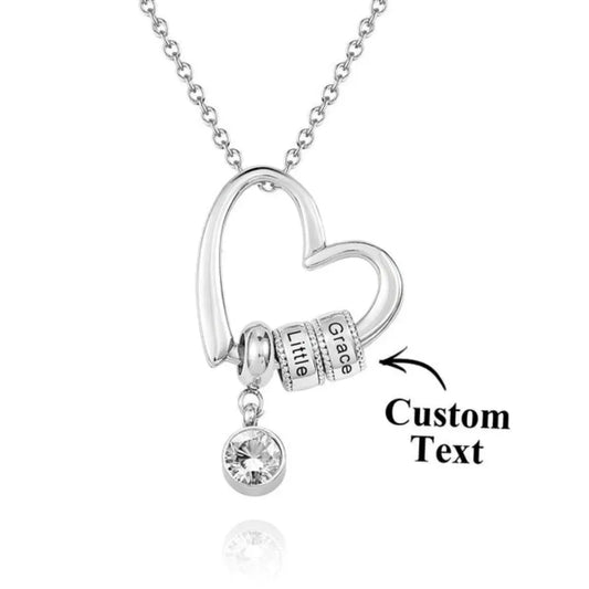 Personalized Engraved Charming Heart Necklace